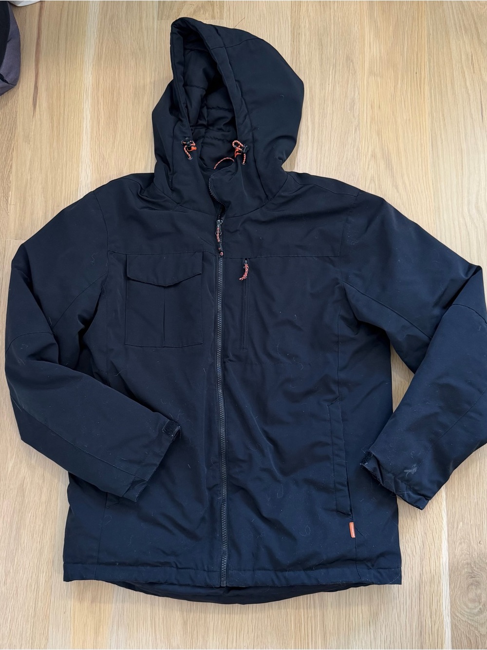 Hawke & Co Black Hooded Performance Jacket Medium